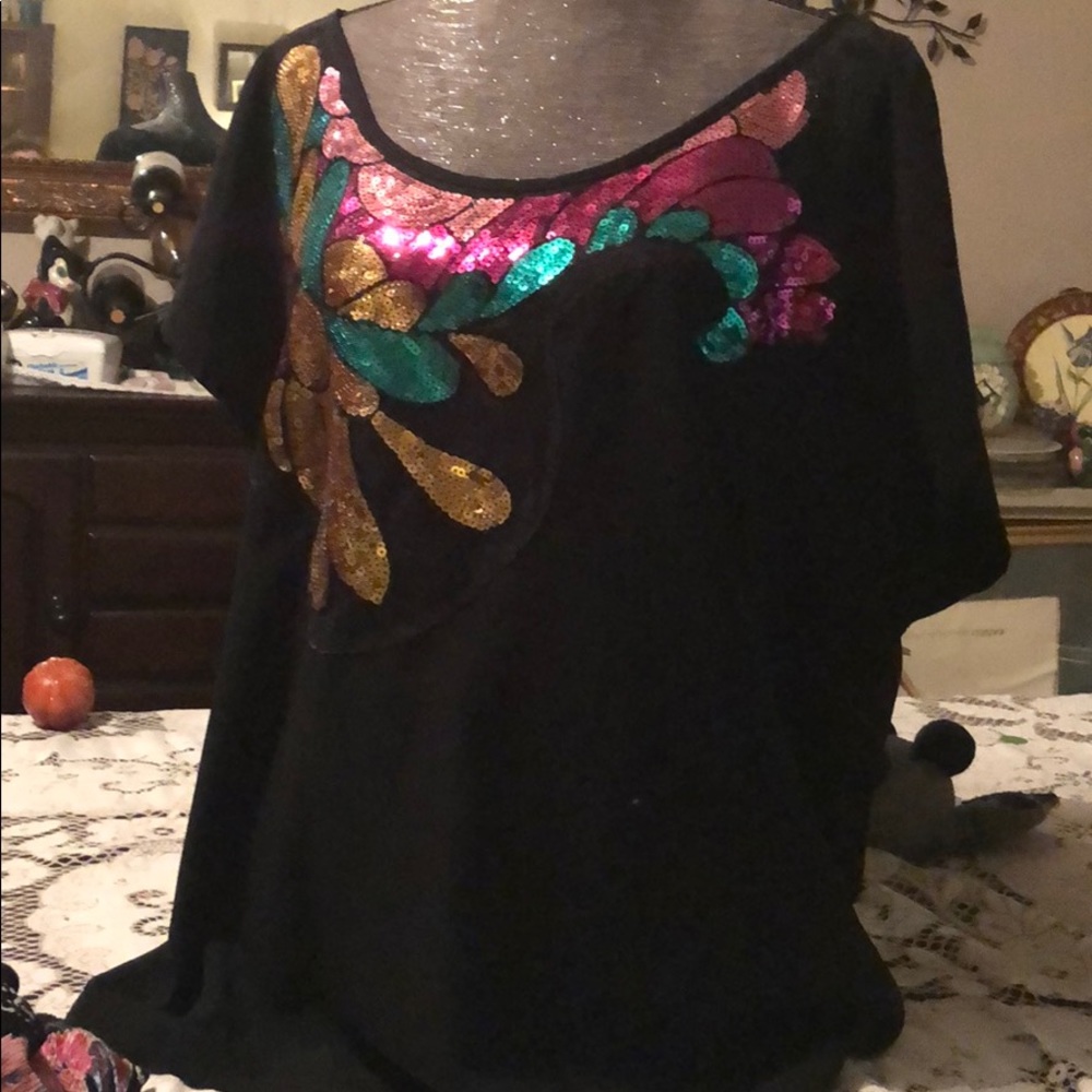 Beautiful blouse with sparkle! Worn once!